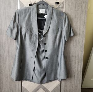 Kasper Gray Blazer and Dress Ensemble
